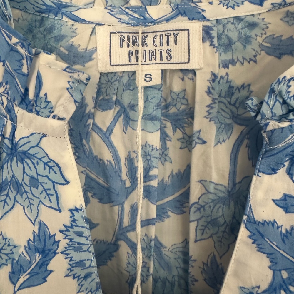 Tuckernuck x Pink City Prints Amelia dress. Ocean Jaal. S. NWT. - Picture 4 of 8